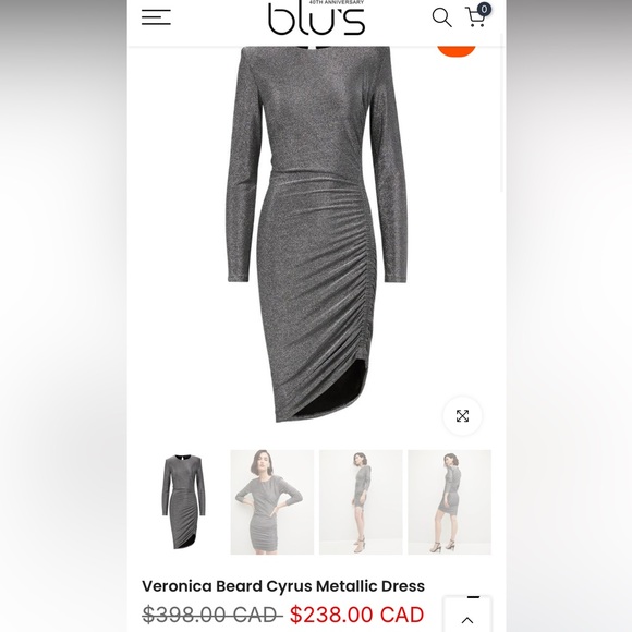 Verionica Beard Cyrus Metallic Dress - Picture 2 of 6